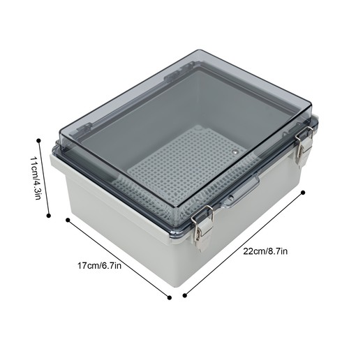 Hinged Lid IP66 Waterproof ABS Enclosure Junction Box Electrical 220x170x110 mm - Picture 19 of 47