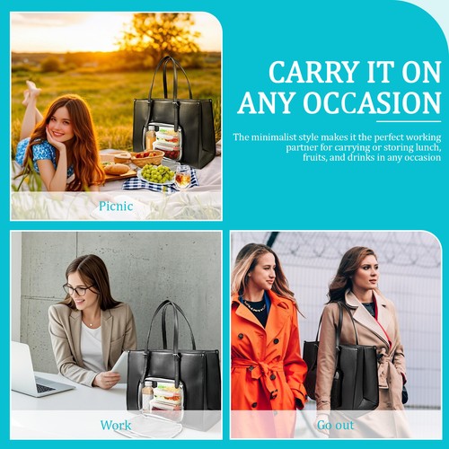 Portable Laptop Tote Bag Elegant Work Bag Easy to Use Work Tote with xiElk - Picture 6 of 12