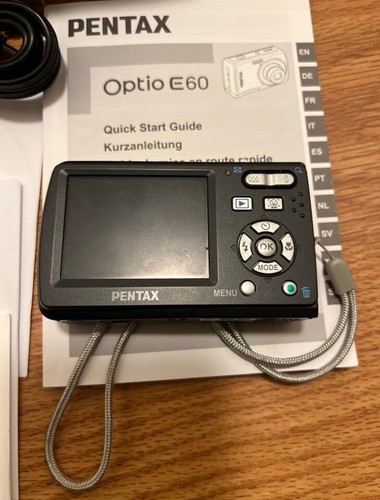 Pentax Optio E60 10.1 MP Digital Camera & Video w/ Plug & Manuals and software - Picture 5 of 9