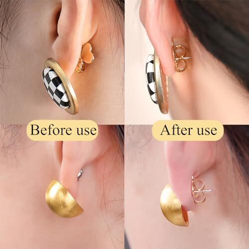 7 Styles 500PCS Earring Backs Replacements, Hypoallergenic Silicone Metal - Picture 4 of 6
