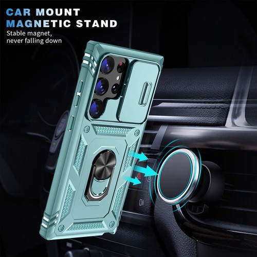 For Samsung Galaxy S23 Ultra S20 FE S24 S22 Kickstand Case Slide Camera Cover - Picture 41 of 57