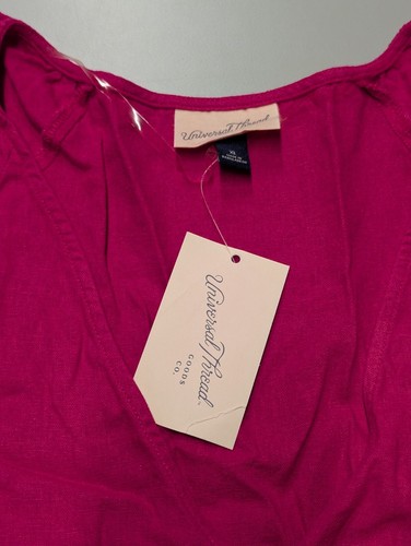 Universal Thread Damen Leinen Stufen Kleid - Rosa Größe XL - Bild 3 von 6