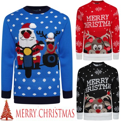 Ladies Womens Mens Unisex Xams Jumper Novelty Vintage Retro Knitted Sweater