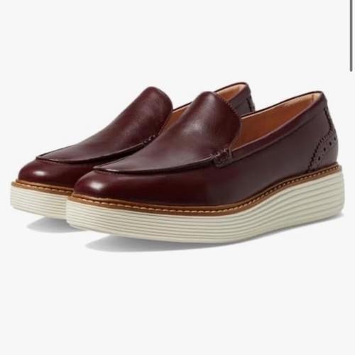 NEW Cole Haan OG Grand Platform Venetian Loafer Women's 10B Bloodstone Ivory NIB - Picture 2 of 15