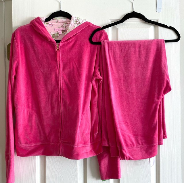 pink velvet adidas tracksuit