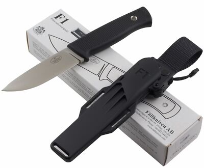 Fallkniven F1 Fixed Blade Knife Satin Finish Stainless Black Thermorun NZ