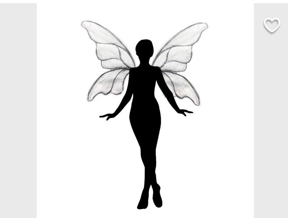 Asas de fada - adulto grande - feito à mão - novo em folha - azul - Imagem 3 de 4