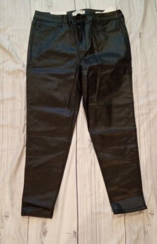 Social Standard by Sanctuary Ladies Skinny Ankle Jeans Faux Leather Size 12 - Picture 3 of 8