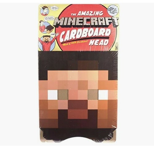 Minecraft Steve Cardboard Head Costume Role Play Cosplay Comicon Halloween Ebay Minecraft Steve Cardboard Head Costume Role Play Cosplay Comicon Halloween Ebay