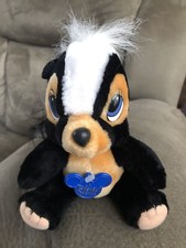 Vintage Disneyland Walt Disney World Bambi Skunk Flower 6  Plush with Disney Tag