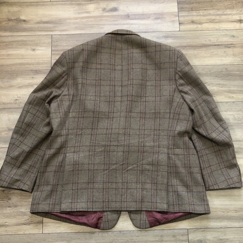 Peter Christian Moon Wool Check Tweed Sports Country Jacket 54 Long - Picture 19 of 24