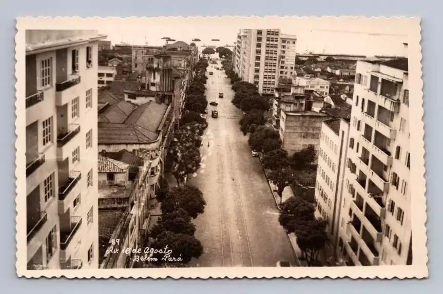 Avenida 15 de Agosto BELEM Brazil RPPC-Sized Photo Foto Para Brasil ~1950s