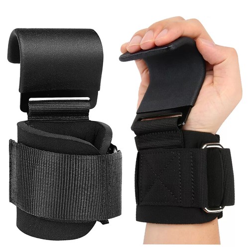 Heavy-Duty Weight Lifting Hooks For Grip Deadlift Straps Gym Power Wrist Support - Picture 13 of 14