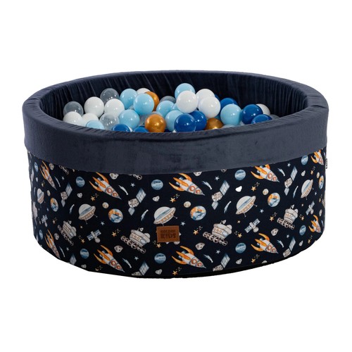 Piscina grande palla per bambini dorata 90x40 cm con 250 palline - Alta qualità - Foto 9 di 15