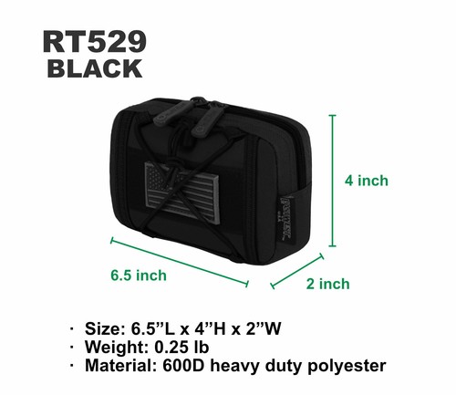 Compatible Tactical Multi-purpose EDC Utility Waist Belt MOLLE Pouch Bag FLAG - Bild 4 von 20