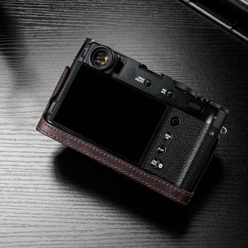 Handmade Genuine Leather Camera Case Bag Cover Half Body For Fujifilm X100VI - Picture 7 of 22