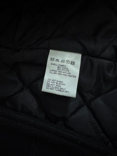 Vintage US Navy Issued Enlisted Wool Overcoat Black Peacoat Mens Size 32 - Picture 3 of 5