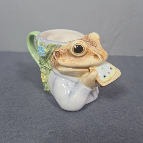 Vintage Beatrix Potter Jeremy Fisher Enesco Jug Planter Pottery Figurine 1996 - 第 1/10 張圖片