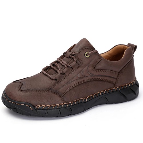 Handmade Men's Casual Shoes Comfortable Walking Shoes Genuine Leather Loafers - Picture 21 of 21