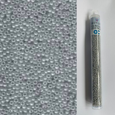 Miyuki kleine Perlen Größe 11 grau Ceylon 24 Gramm Tube