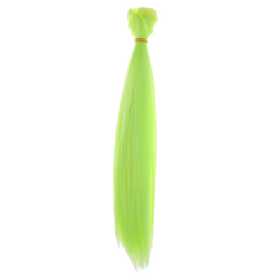 Straight Long Hair DIY Making Doll Accessories 25cm Fluorescent Green