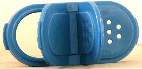 AZUL Modular Mates PEQUEÑO AGITADOR DE ESPECIAS CORTO #1843 2,25" alto con sello 1845 - Imagen 4 de 5