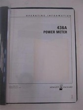 HP 436A Power Meter Operating Information, Used