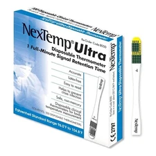 *100-Pieces* NexTemp Ultra Accurate Disposable Thermometers Fahrenheit 8000