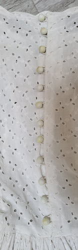 Vintage 1950’s White Eyelet Full Skirt Maxi Dress- Size XS - Picture 13 of 17