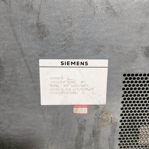 SIEMENS 6DD 1670-0AF0 Operator Panel SYMADYN D NO POWER SOLD AS IS - Picture 3 of 5