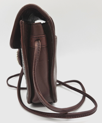 Brighton One World Crossbody Shoulder Bag Brown Woven Purse - Picture 6 of 13