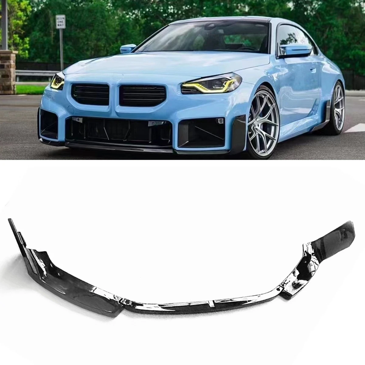 Für BMW M2 G87 2023-2024 Auto Frontstoßstange Spoiler Splitter Lippe  Schwarz Neu