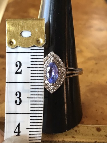 Natural Tanzanite Sterling Silver Ring - Picture 6 of 10