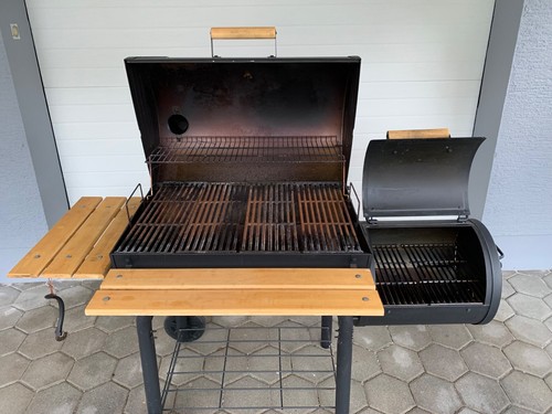 bbq grill barbecue grill holzkohlegrill smoker mit Ablagen - Bild 2 von 2