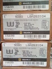 New - In Box -Sq. D - LBA263104 - 2 Pole - Power Distribution Block - 600V -335A