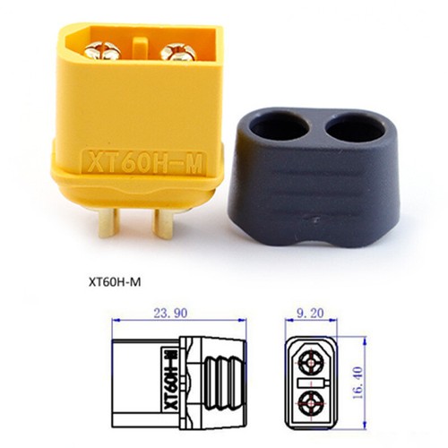 XT60H-M Plug XT60H-F Socket Tail With Sheath Design Sturdy And Durable For Amass - Picture 4 of 7