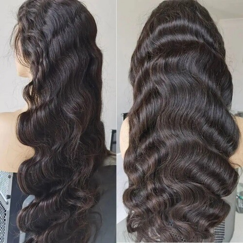 Pelucas delanteras de encaje Body Wave HD 360 peluca completa cabello indio Hunan 13x4 13x6 pre arrancadas - Imagen 14 de 24