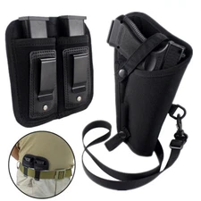 Universal Cross Body Holster Chest Shouler Gun Holder with Double Magazine Pouch