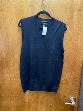 Men NWT Pronto Uomo black. sleeveless wool vest. Size S. Reg. 69.00