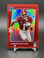 2022 Donruss Optic Draft Picks Jameson Williams Rated Rookie Red Prizm #77/149 