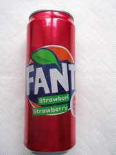 FANTA STRAWBERRY 2018 MALAYSIA empty can 320ml top opened