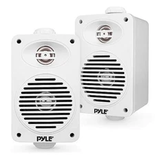 Pyle PDWRBT36 3.5” 200W Bluetooth 2-Way Indoor/Outdoor White Speakers (Pair)