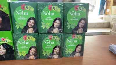 NEHA HERBAL MEHNDI (BLACK) (PACK OF 3) 15 pouches inside free fast ship