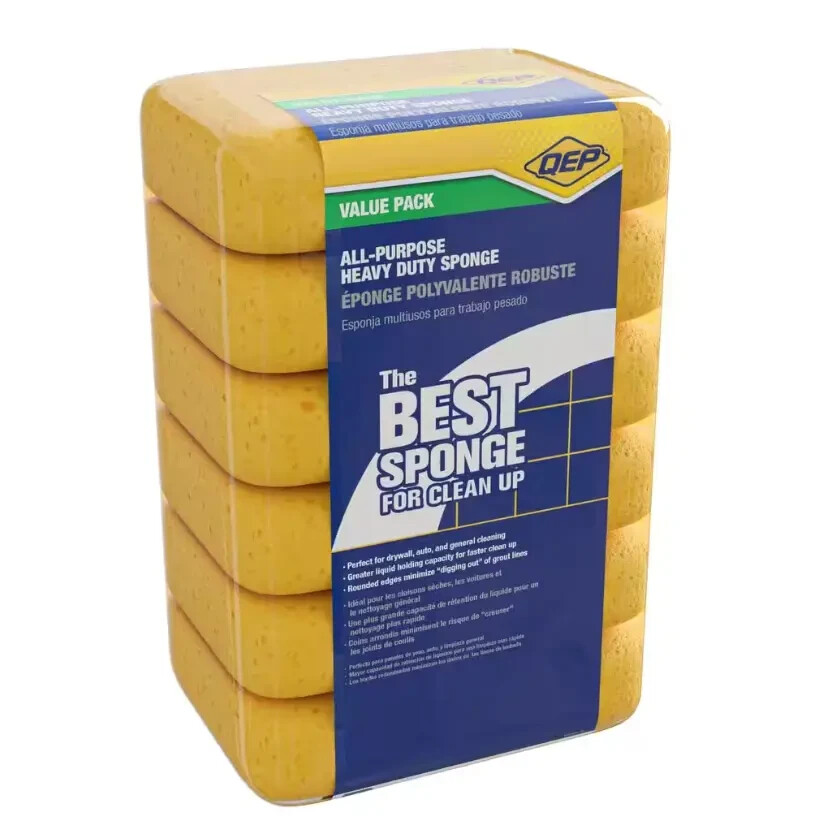 Pack of 6 Extra Large Heavy Duty Sponge 7.5x5.5 for Cleaning, Grouting