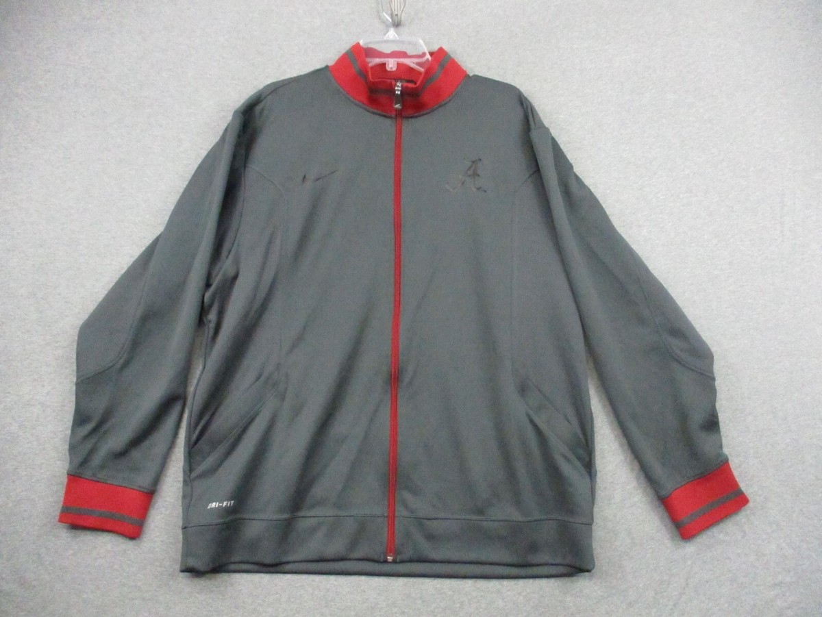 Nike Alabama Crimson Tide Jacket Men XL Zip Performance Rain Resistant Dri  Fit