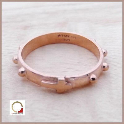 Ring Engagement Rosary Silver 925 Pink From Men's or Women's