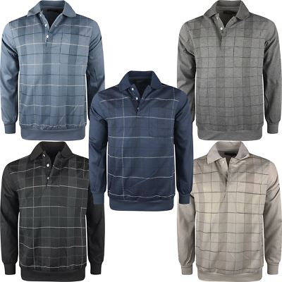 GenericMen Pullover Round Neck Knitted Slim Fit Plaid Print Jumper Sweater