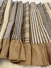 Pair Farmhouse Curtain Valances Beige Gray April & Olive VHC Brands 19x72”
