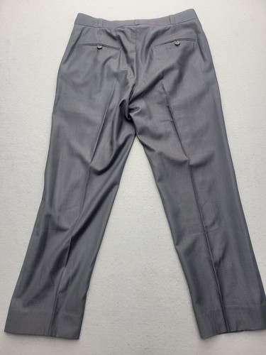 No Brand Men Pants 32x28 Gray Dress Skinny - Picture 8 of 10