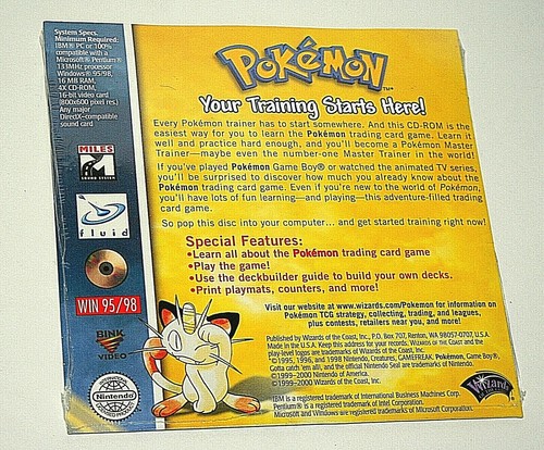Pokémon Play It Sellado! Nuevo videojuego de tarjetas coleccionables V2 2000 disco CD - Imagen 3 de 3